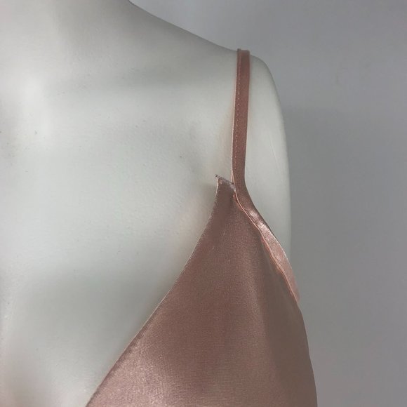 Vintage Silky Pink Chemise Slip Nightie Small / XS - Picture 7 of 9